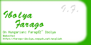 ibolya farago business card